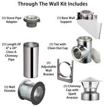 Load image into Gallery viewer, Through The Wall Kit for 8" Inner Diameter Chimney Pipe