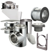 Load image into Gallery viewer, Through The Wall Kit for 6" Inner Diameter Chimney Pipe with Flat Top Chimney Cap