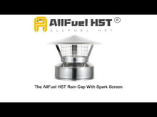 Load and play video in Gallery viewer, Chimney Cap with Spark Screen for 8" Inner Diameter Chimney Pipe