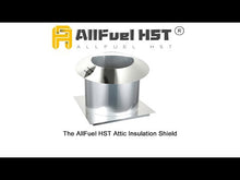 Load and play video in Gallery viewer, Attic Insulation Shield for 6" Inner Diameter Chimney Pipe