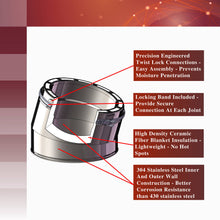 Load image into Gallery viewer, 15 Degree Elbow Kit for 8" Inner Diameter Chimney Pipe