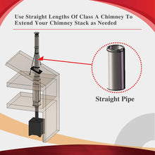 Load image into Gallery viewer, 8" Inner Diameter x 6" Long Double Wall Chimney Pipe