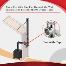 Load image into Gallery viewer, Tee with Clean-Out Cap for 8" Inner Diameter Chimney Pipe