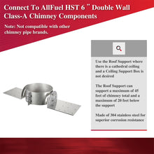 Load image into Gallery viewer, Roof Support Bracket for 6" Inner Diameter Chimney