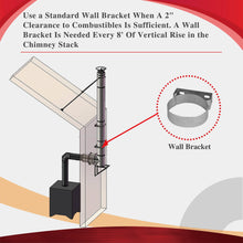 Load image into Gallery viewer, Wall Bracket for 6" Inner Diameter Chimney Pipe
