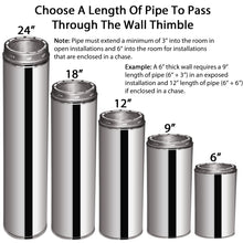 Load image into Gallery viewer, Through The Wall Kit for 6" Inner Diameter Chimney Pipe with Flat Top Chimney Cap