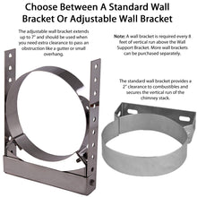 Load image into Gallery viewer, Through The Wall Kit for 6" Inner Diameter Chimney Pipe with Flat Top Chimney Cap
