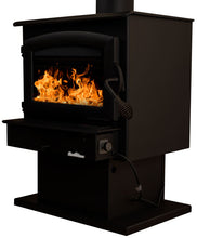 Load image into Gallery viewer, Buck Stove Model 21NC Wood Stove With Black Door and Pedestal