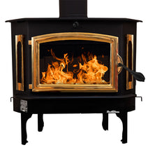 Load image into Gallery viewer, Buck Stove Model 91 Wood Stove With Gold Door and Leg Kit