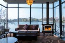 Load image into Gallery viewer, Buck Stove Model 91 Wood Stove With Pewter Door and Leg Kit