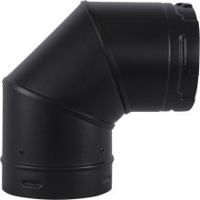 Load image into Gallery viewer, 3" Diameter 90° Elbow for AllFuel HST Pellet Stove Pipe - Black
