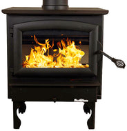 Buck Stove Model 21NC Wood Stove With Black Door and Leg Kit