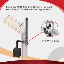 Load image into Gallery viewer, Tee with Clean-Out Cap for 6&quot; Inner Diameter Chimney Pipe
