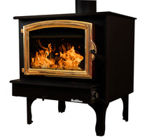 Load image into Gallery viewer, Buck Stove Model 74 Wood Stove With Gold Door and Leg Kit
