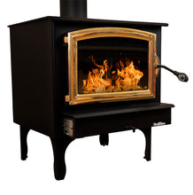 Load image into Gallery viewer, Buck Stove Model 74 Wood Stove With Gold Door and Leg Kit

