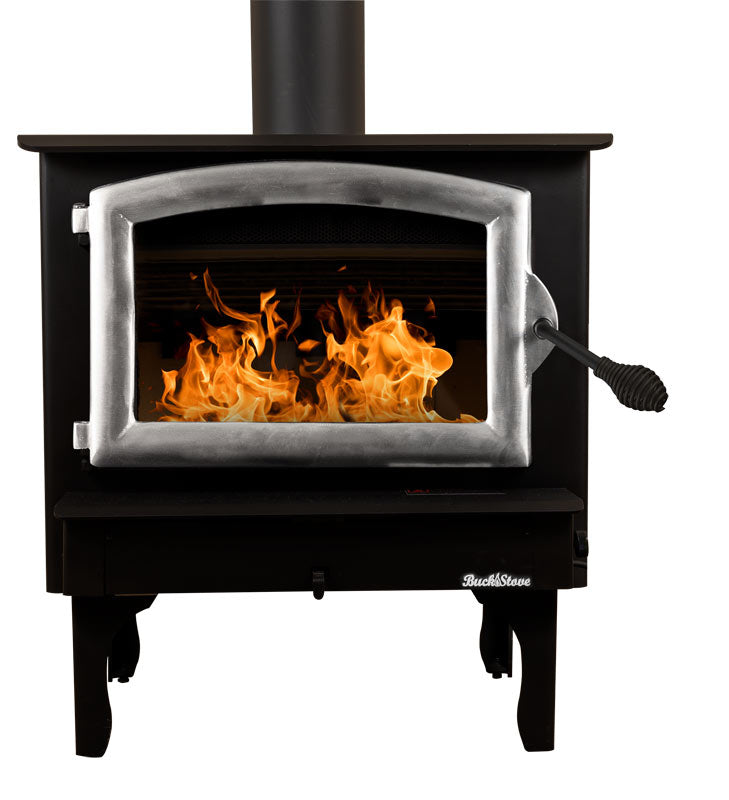 Buck Stove Model 74 Wood Stove With Pewter Door and Leg Kit