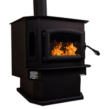 Load image into Gallery viewer, Buck Stove Model 81 Wood Stove With Black Door and Pedestal
