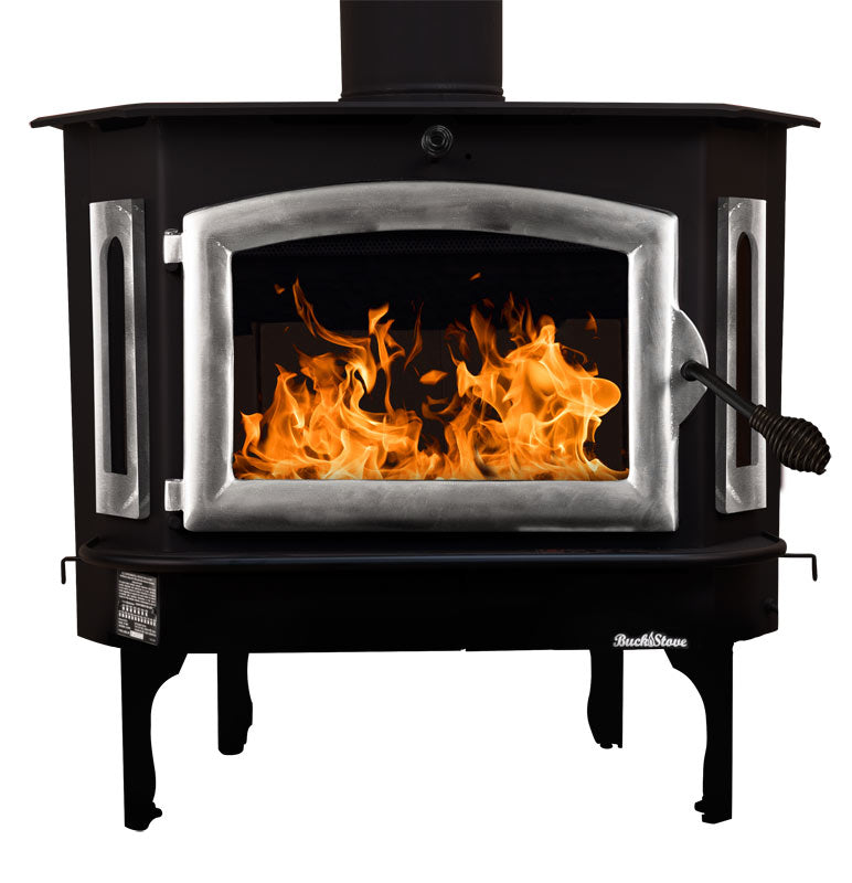 Buck Stove Model 81 Wood Stove With Pewter Door and Leg Kit